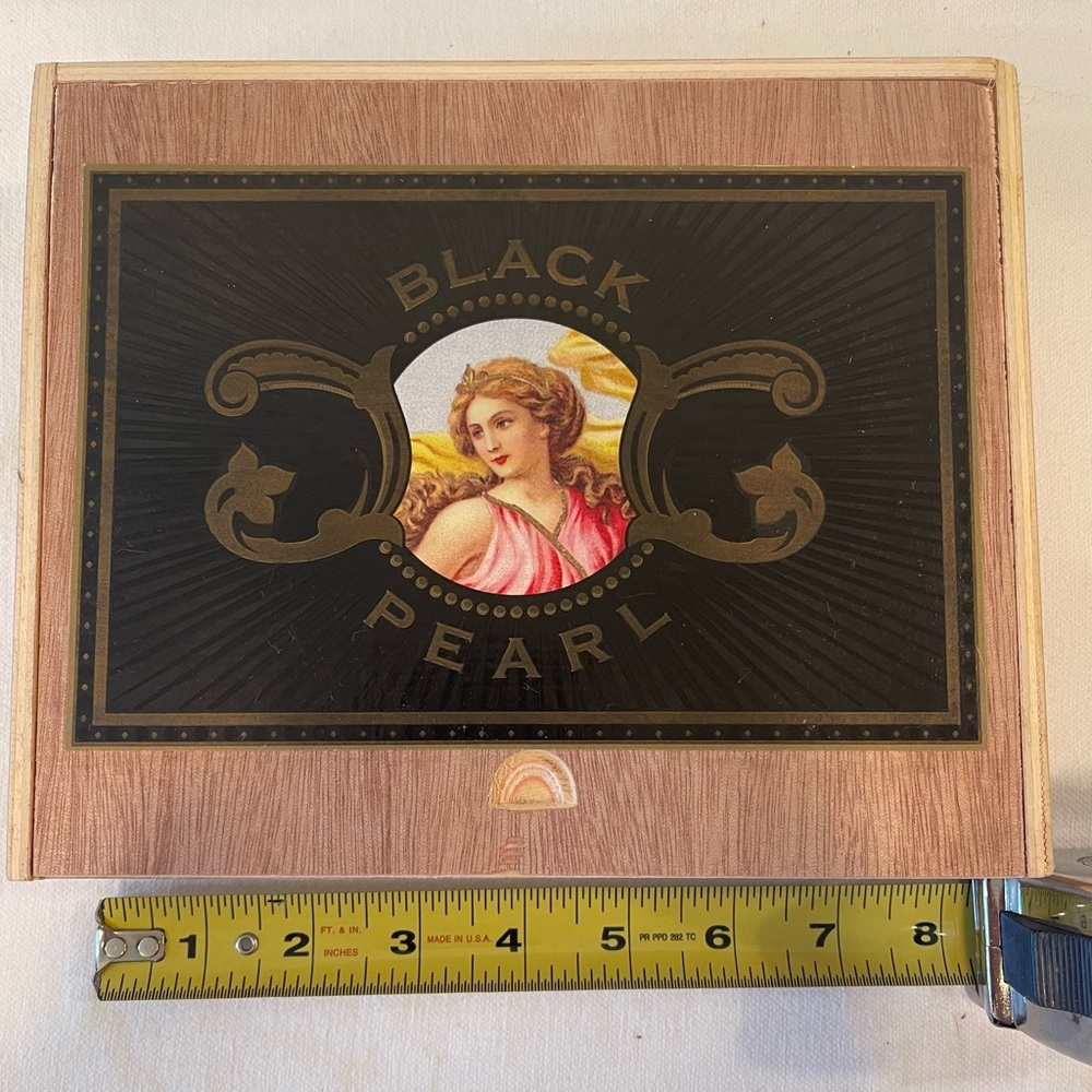Black Pearl Empty Cigar Box